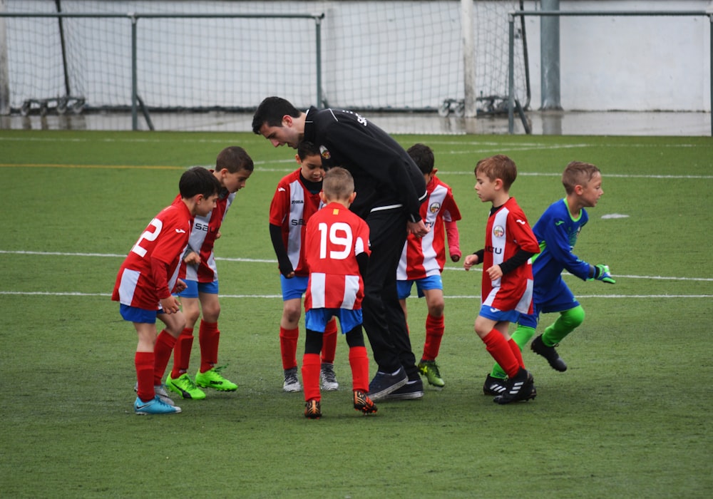 Team huddle football